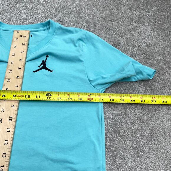 Jordan Air Embroidered T-Shirt Kids Boys XL Blue Short Sleeve Jump Man Crew Tee - Picture 8 of 11